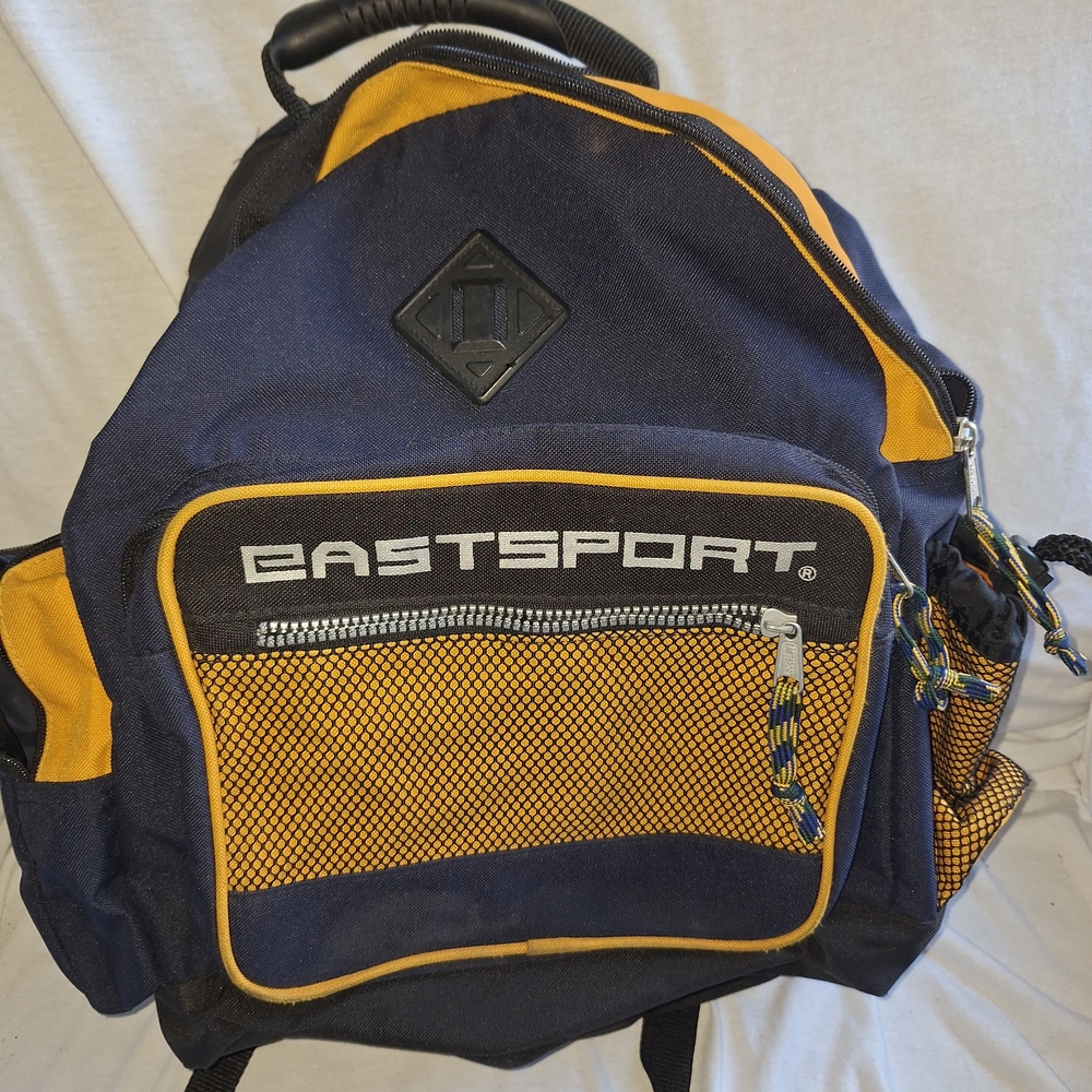 Eastsport Navy and Yellow Men's Backpack